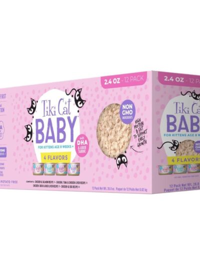 Tiki Pet Cat Shredded Kitten 2.4Oz Variety Pack