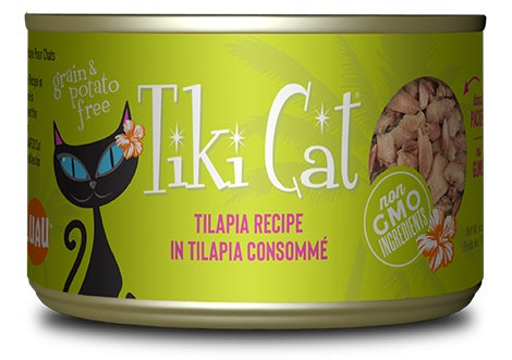 Tiki Pet Cat Kapi'olani Luau Tilapia 6oz. (Case of 8)