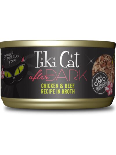 Tiki Pets Cat After Dark Chicken Beef 2.8oz. (Case of 12)