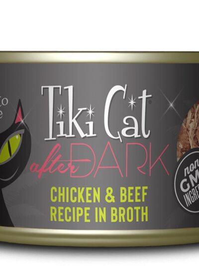 Tiki Pets Cat After Dark Chicken and Beef 5.5oz. (Case of 8)
