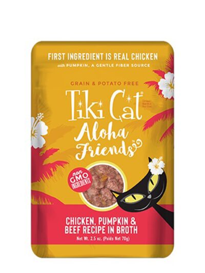 Tiki Pets Cat Aloha Chicken Pumpkin Beef 2.5oz. (Case of 12)