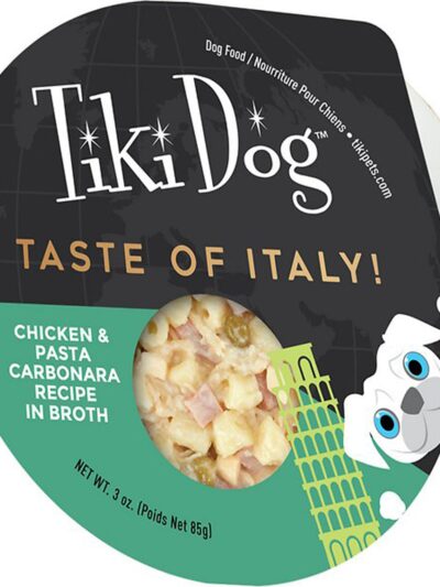 Tiki Pets Dog Gourmet Italy Pork 3oz. (Case of 4)