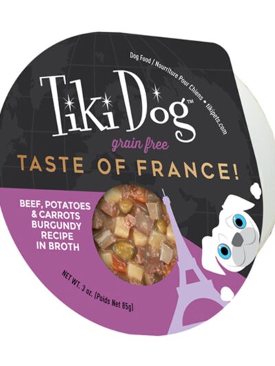 Tiki Pets Dog Gourmet France Beef 3oz. (Case of 4)