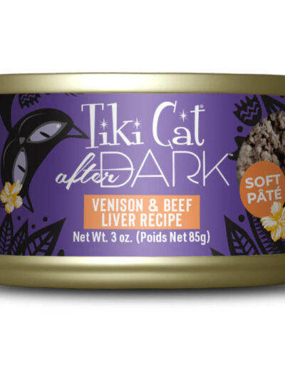 Tiki Pets Cat After Dark Venison and Beef Liver Pat 3oz. (Case of 12)