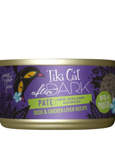 Tiki Pets Cat After Dark Duck & Chicken Liver Pate 3oz. (Case of 12)