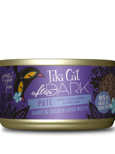Tiki Pets Cat After Dark Rabbit & Chicken Liver Pate 3oz. (Case of 12)
