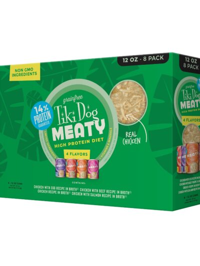 Tiki Pet Dog Meaty 12oz. Variety Pack 8Pack (Case Of 12)