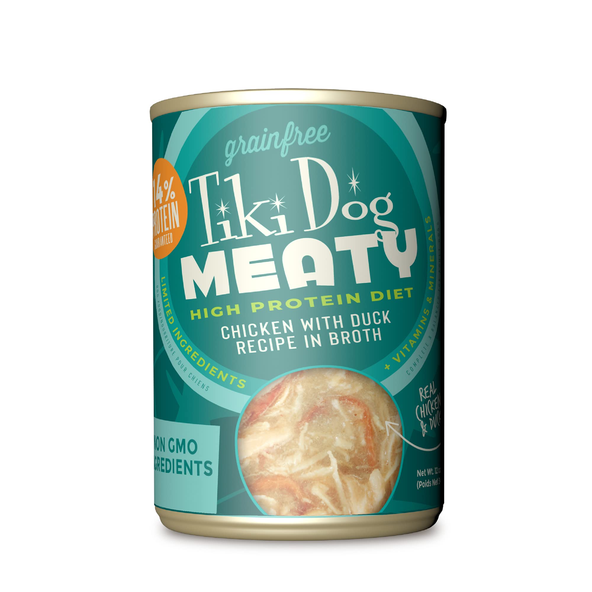 Tiki Pet Dog Meaty Chiken 12oz. (Case Of 8)