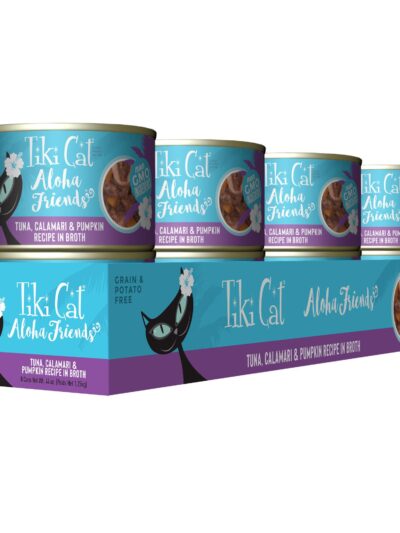 Tiki Pets Cat Aloha Friends Tuna and Calamari 5.5oz. (Case of 8)