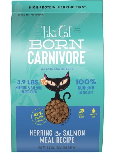 Tiki Pet Cat Carnivore Grain Free Herring and Salmon 5.6lbs.