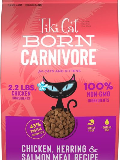Tiki Pet Cat Carnivore Grain Free Chicken and Herring 2.8lbs.