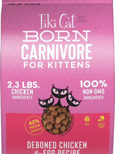 Tiki Pet Cat Carnivore Kitten Grain Free Chicken and Eggs 2.8lbs.