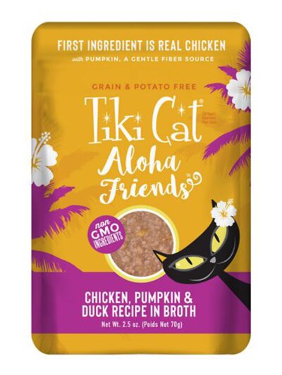 Tiki Pets Cat Aloha Chicken Pumpkin and Duck 2.5oz. (Case of 12)