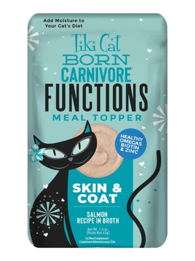 Tiki Pet Cat Born Carnivore Topper Skin & Coat 1.5oz. (Case of 12)
