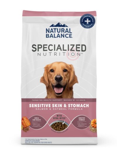 Natural Balance Pet Foods Specialized Sensitive Skin Stomach Dry Dog Food Salmon Oatmeal, 1ea/3.5 lb