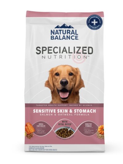 Natural Balance Pet Foods Specialized Sensitive Skin Stomach Dry Dog Food Salmon Oatmeal, 1ea/22 lb