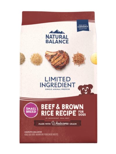 Natural Balance Pet Foods Limited Ingredient Small Breed Dry Dog Food Beef & Brown Rice 12lb