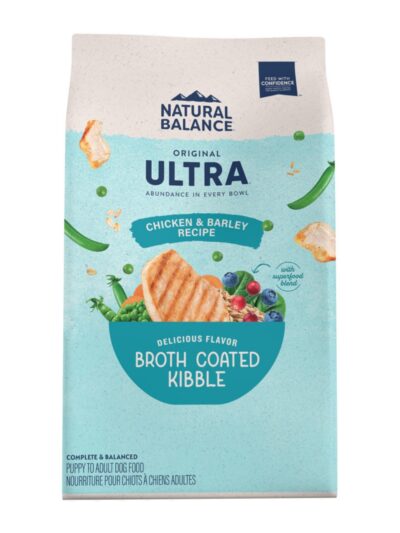 Natural Balance Pet Foods Original Ultra Broth Coated Dry Dog Food Chicken & Barley 24lb