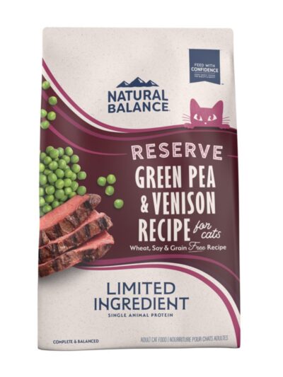 Natural Balance Pet Foods Limited Ingredient Reserve Grain Free Dry Cat Food Green Pea & Venison 8lb