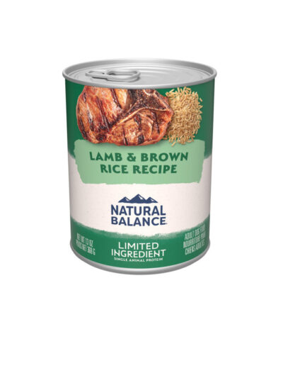 Natural Balance Pet Foods Limited Ingredient Canned Dog Food Lamb & Brown Rice 13oz