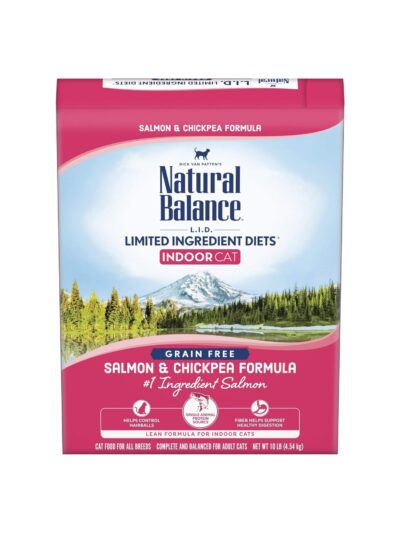 Natural Balance Pet Foods L.I.D. Indoor Dry Cat Food Salmon & Chickpea 1ea/10 lb