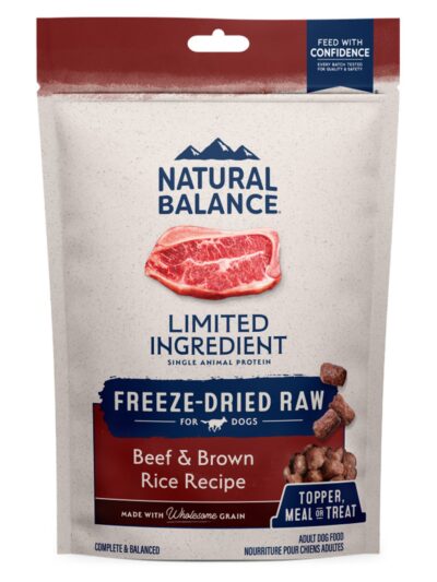 Natural Balance Pet Foods L.I.D. Freeze Dried Raw Dog Food Beef & Brown Rice 1ea/12 oz
