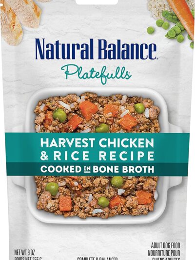 Natural Balance Pet Foods Original Ultra Platefulls Wet Dog Food Pouch Harvest Chicken & Rice Recipe 9oz