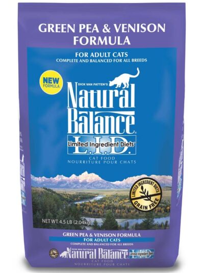 Natural Balance Pet Foods L.I.D. Dry Cat Food Green Pea & Venison 1ea/4.5 lb