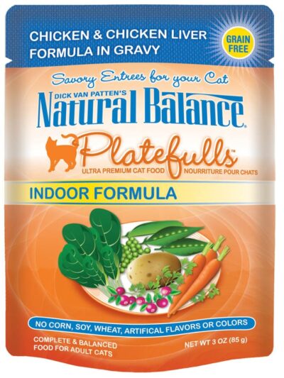 Natural Balance Pet Foods Original Ultra Platefulls Morsels in Gravy Wet Cat Food Pouch Chicken & Chicken Liver 3oz