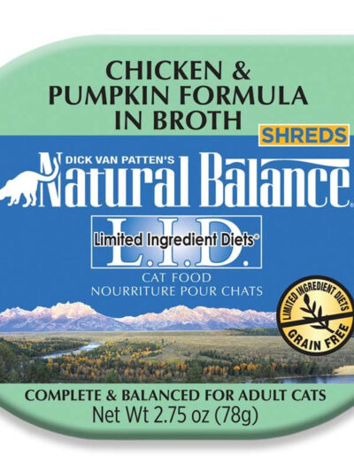 Natural Balance Pet Foods L.I.D. Wet Cat Food Tub Chicken & Pumpkin in Broth 2.75oz