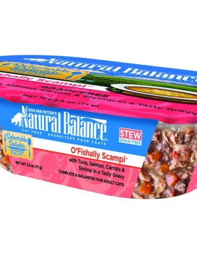 Natural Balance Pet Foods Delectable Delights Wet Cat Food O'Fishally Scampi Stew 12ea/2.5 oz