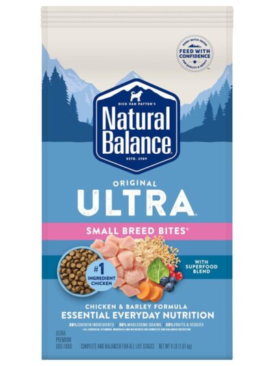 Natural Balance Pet Foods Ultra Small Breed Bites Dry Dog Food Chicken 1ea/4 lb