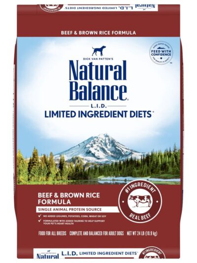 Natural Balance Pet Foods Limited Ingredient Dry Dog Food Beef & Brown Rice 24lb