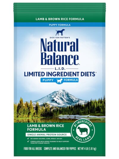 Natural Balance Pet Foods Limited Ingredient Puppy Dry Dog Food Lamb & Brown Rice 4lb