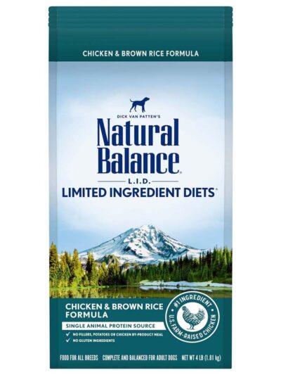 Natural Balance Pet Foods Limited Ingredient Dry Dog Food Chicken & Brown Rice 4lb