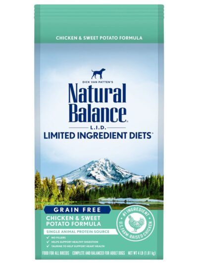 Natural Balance Pet Foods Limited Ingredient Grain Free Dry Dog Food Chicken & Sweet Potato 4lb