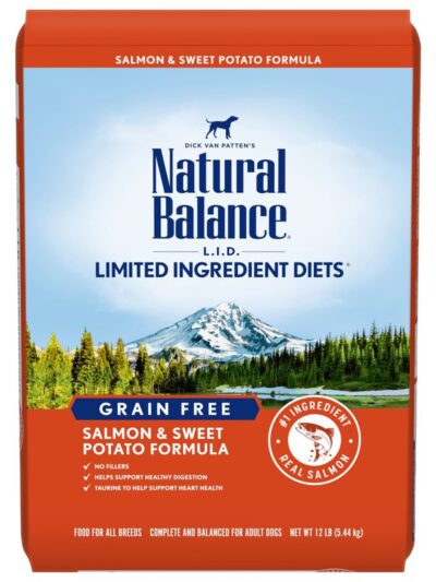 Natural Balance Pet Foods Limited Ingredient Grain Free Dry Dog Food Salmon & Sweet Potato 12lb
