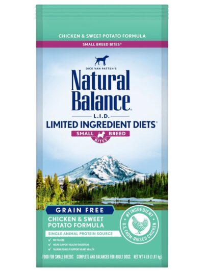 Natural Balance Pet Foods Limited Ingredient Grain Free Small Breed Dry Dog Food Chicken & Sweet Potato 4lb