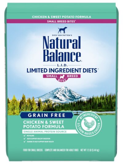 Natural Balance Pet Foods Limited Ingredient Grain Free Small Breed Dry Dog Food Chicken & Sweet Potato 12lb
