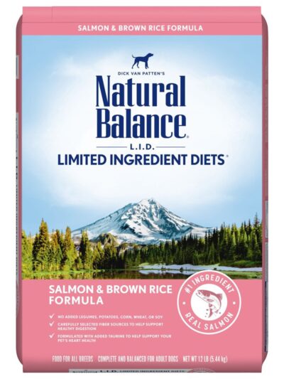 Natural Balance Pet Foods Limited Ingredient Dry Dog Food Salmon & Brown Rice 12lb