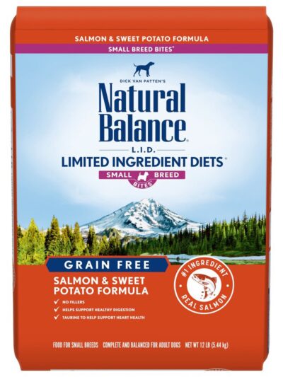 Natural Balance Pet Foods Limited Ingredient Grain Free Small Breed Dry Dog Food Salmon & Sweet Potato 12lb