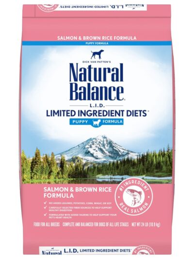 Natural Balance Pet Foods Limited Ingredient Puppy Dry Dog Food Salmon & Brown Rice 24lb