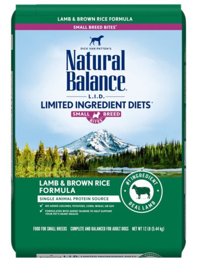 Natural Balance Pet Foods Limited Ingredient Small Breed Dry Dog Food Lamb & Brown Rice 12lb