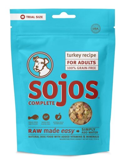 Sojos Complete Grain Free Adult Dog Food Turkey Recipe, 4 oz. Trial Size