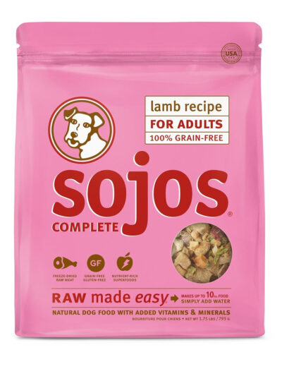 Sojos Complete Lamb Recipe Adult Freeze-Dried Grain-Free Dehydrated Dog Food, 1.75 Lbs