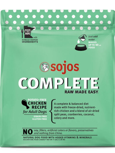Sojos Complete Chicken Recipe Adult Freeze-Dried Grain-Free Dehydrated Dog Food, 7 Lbs
