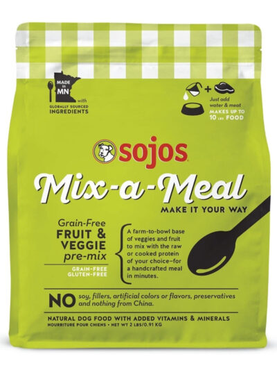 Sojos Mix-A-Meal Fruit And Veggie Pre-Mix Grain-Free Dehydrated Dog Food 2 Lbs