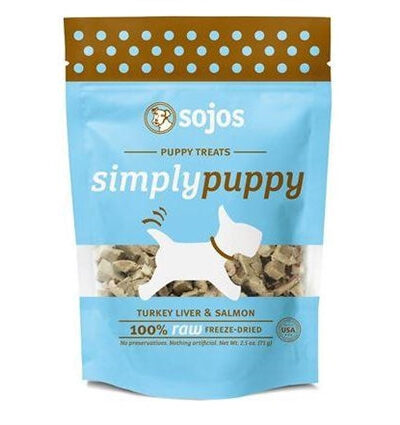 Sojos Dog Puppy Turkey Salmon Treat 2.5 oz.