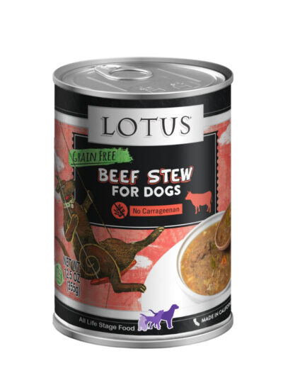 Lotus Dog Grain Free Beef Asparagus Stew 12.5oz. (Case of 12)
