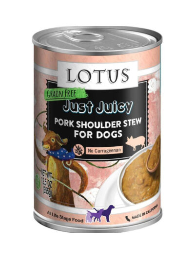 Lotus Dog Grain Free Juicy Pork Shoulder Stew 12.5oz. (Case of 12)